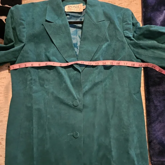 Posh by Teal Ultra Suede Jacket Women’s Button Down - Picture 5 of 8